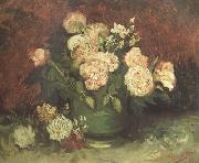 Vincent Van Gogh Bowl wtih Peonies and Roses (nn04) Sweden oil painting artist